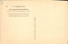 Modern Postcard Militaria Arromanches the Baths Port Winston Churchill Vue general catch of cliff Is