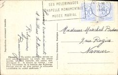 Modern Postcard Militaria an American soldier in front of a small German gun