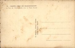 Modern Postcard Militaria Nantes after the bombardments the street of the Arch Cig towards the Royal Place