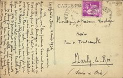 Postal Órgano Iglesia de la Silla Dios Aparador de órganos Obra de Avefría