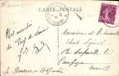 CPA Folklore Auvergne La Bourree 