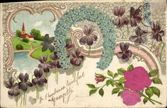 CPA Fantaisie Fleurs 