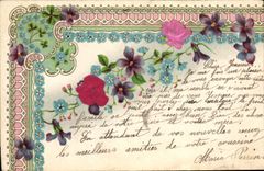 CPA Fantaisie Fleurs 