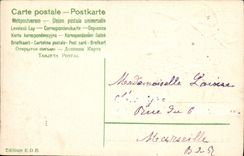 CPA Fantaisie Fleurs Fer a cheval