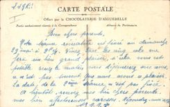 CPA Publicite Chocolaterie d'Aiguebelle Sermon sur la montagne Loys Prat