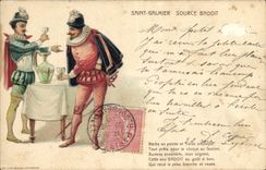 CPA Publicite Saint Galmier Source Badoit 