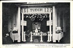 CPA Publicite Salon de l'automobile Accumulateur Tudor Rue Saint Lazare Paris