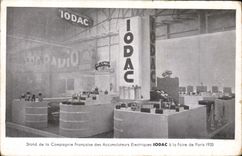 CPA Publicite Stand de la Compagnie Francaise des Accumulateurs Electriques Iodac a la Foire de Paris 1933