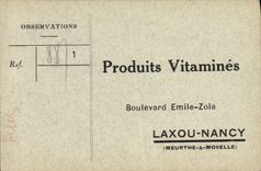 CPA Publicite Produits Vitamines Boulevard Emile Zola Laxou Nancy Meurthe et Moselle