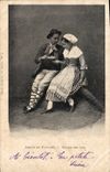 CPA Publicite Abbaye de Flavigny Marque des Anis Femme