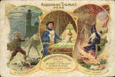 CPA Publicite Alexandre Dumas Les Trois Mousquetaires Joseph Balsamo Comte de Monte Christo