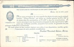 CPA Publicite Berne Vaccin animal Lancy Vaxina de Berne