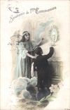 CPA Fantaisie Communion Enfant 