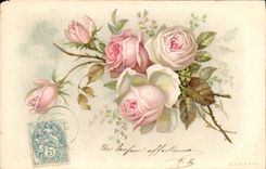 CPA Fantaisie Fleurs 