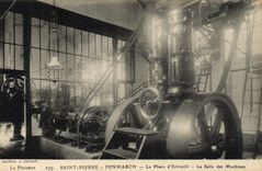 Vintage Postcard Headlight of Eckmuhl Penmarch Saint Pierre the engine room