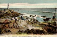 Vintage Postcard Headlight the point Villez Martin Saint Nazaire