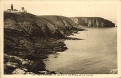 Vintage Postcard Headlight Cape Frehel the headlight and Swells