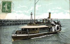 Vintage Postcard Headlight St Nazaire the Town of Nantes Boat