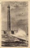 Vintage Postcard Gatteville Headlight the headlight one day of storm
