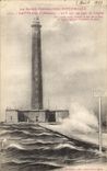 CPA Phare un jour de tempete Gatteville 