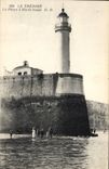Vintage Postcard Phare has low tide Treport