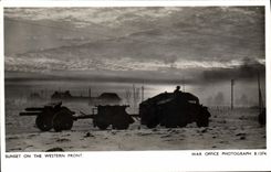 CPM Militaria Sunset on the Western front 