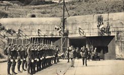 CPM Militaria Le general Colson Chef d'Etat Major general inspectant un ouvrage fortifie