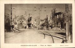 Modern Postcard Militaria Oradour on Gleans Place of the Church