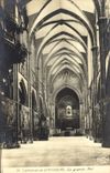 Vintage Postcard Organ Cathedral of Strasbourg the great nave