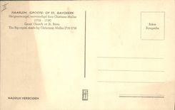 Postal Órgano Haarlem Gruta of St Bavokerk
