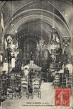Vintage Postcard Paray Organ Interior Monial of the vault of the Visitation