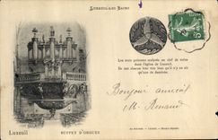 Vintage Postcard Luxeuil Organ the Baths Organ case
