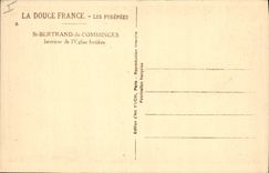 Postal Órgano San Beltrán de Comminges Interior de la iglesia consolidada