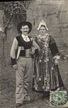 Vintage Postcard Folklore Marry surroundings of Auray Mariage