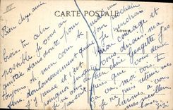 Postal Folclore Vuelta de la misa Mujer y niño de Plougastel