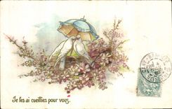 CPA Fantaisie Fleurs Colombes