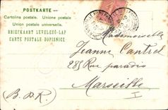 CPA Fantaisie Fleurs Fer a cheval