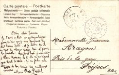 CPA Fantaisie Fleurs Hirondelle