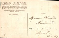 CPA Fantaisie Fleurs Moutons