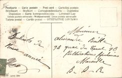 CPA Fantaisie Fleurs Annee 1908