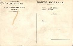 CPA Publicite Enfants L'heure de l'aperitif Agostini Vermouth Nice Alcool