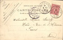 CPA Publicite Saint Galmier Source Badoit Mousquetaire