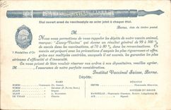 CPA Publicite Berne Vaccin Lancy vaxina 