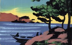 CPA Fantaisie (dessin a la main) Paysage 