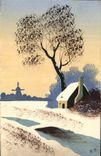 CPA Fantaisie (dessin a la main) Paysage 