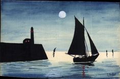 CPA Fantaisie (dessin a la main) Bateau de peche 