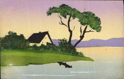 CPA Fantaisie (dessin a la main) Paysage 