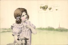 CPA Fantaisie Enfant Agneau Cloches 