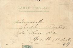 CPA Fantaisie Carte transparente Paris Exposition universelle de 1900 Le palais du Congres et de l'economie sociale