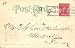 CPA Fantaisie Carte transparente World's Fair St Louis 1904 Palace of manufactures